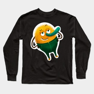 Funny monster sticker Long Sleeve T-Shirt